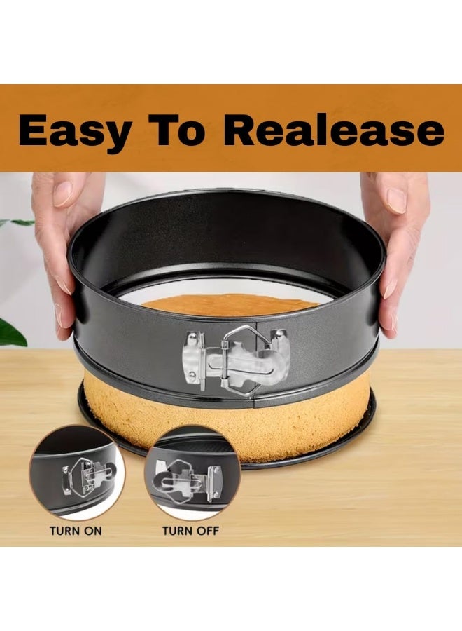 AMM 11-Inch Round Cheesecake Pan with Removable Bottom – Carbon Steel Non-Stick Springform Baking Pan, Leak-Proof Cake Mold for Cheesecake, Pizza, Birthday & Christmas Cakes (1 PCS) - Image 4
